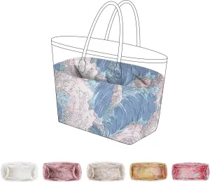 Purse Organizer Insert for Anjou/Artois/Saint Louis Tote Bags, Lightweight Handbag Organizer Liner, Soft Bag Tote Shaper(Saint Louis GM,Sea and waves)