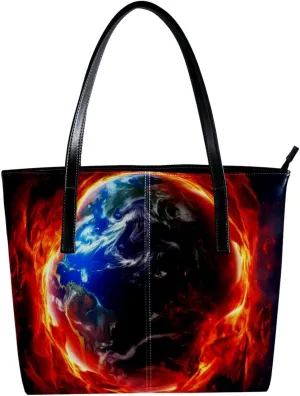 Purses for Women,Tote Bag Aesthetic,Women's Tote Handbags,3D Yin Yang Gossip Sun Earth