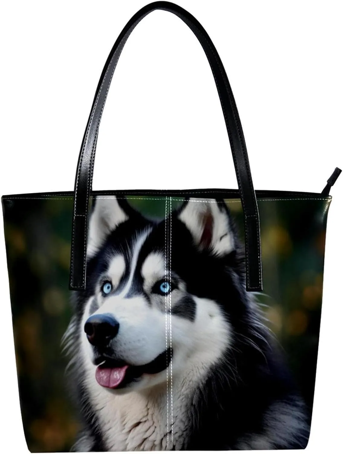 Purses for Women,Tote Bag Aesthetic,Women's Tote Handbags,Alaskan Dog Funny Tongue