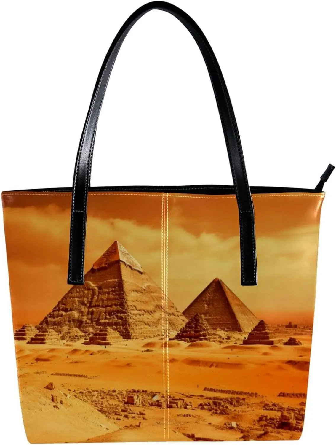 Purses for Women,Tote Bag Aesthetic,Women's Tote Handbags,Ancient Egyptian Pyramid