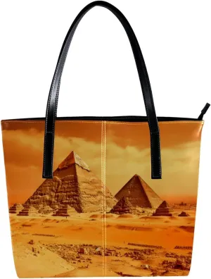 Purses for Women,Tote Bag Aesthetic,Women's Tote Handbags,Ancient Egyptian Pyramid