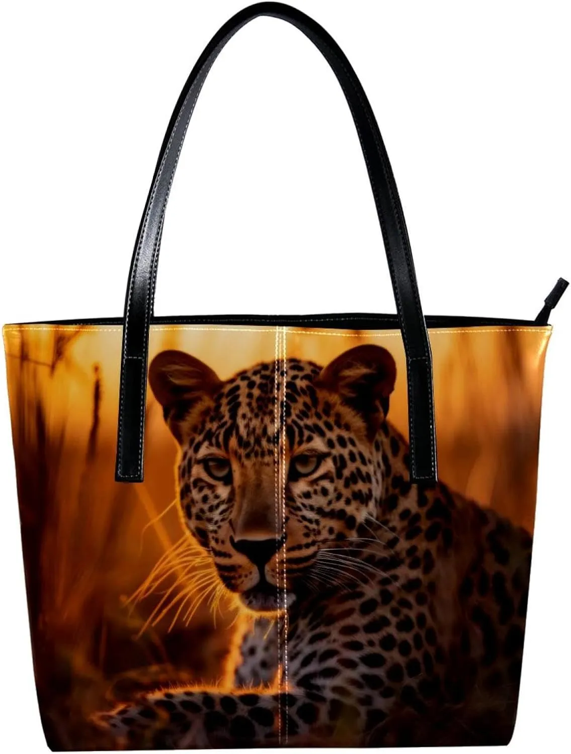 Purses for Women,Tote Bag Aesthetic,Women's Tote Handbags,Jungle Animal Leopard Pattern