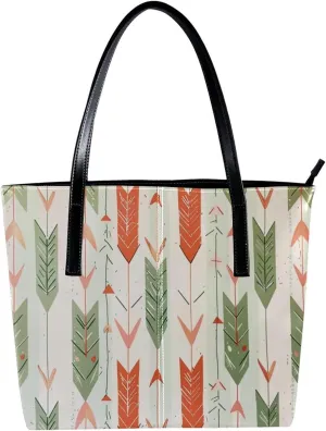 Purses for Women,Tote Bag Aesthetic,Women's Tote Handbags,Vintage Style Feather Arrow