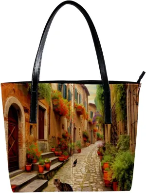 Purses for Women,Tote Bag Aesthetic,Women's Tote Handbags,Vintage Yard Home Plants