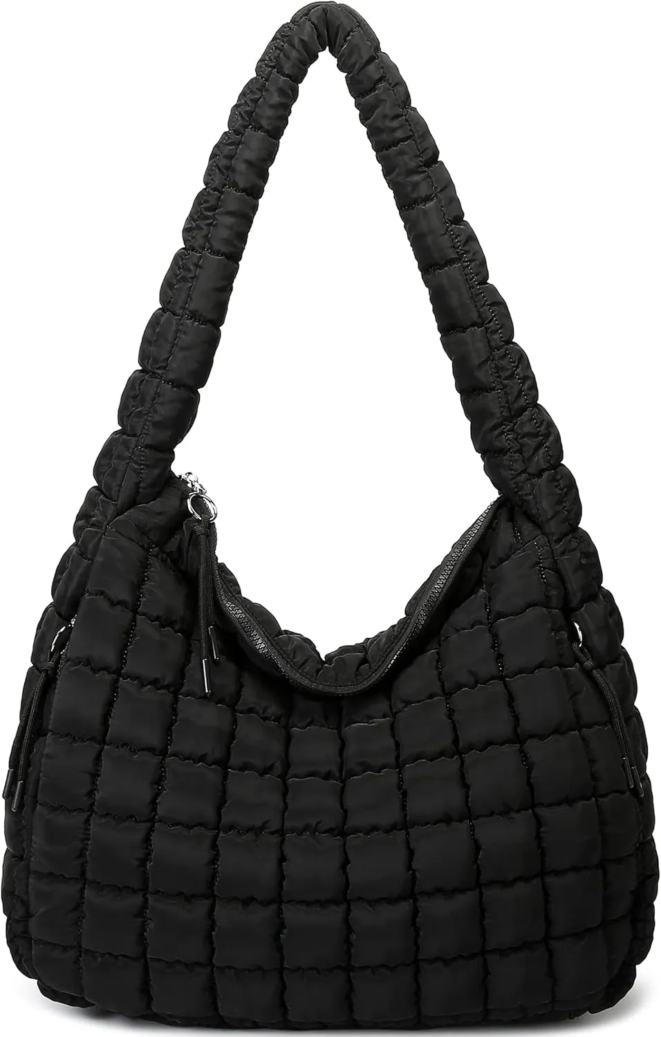 Queenoris Quilted Puffer Travel Tote Bag for Women, Large Lightweight Carryall Shoulder Bag Crossbody Bag