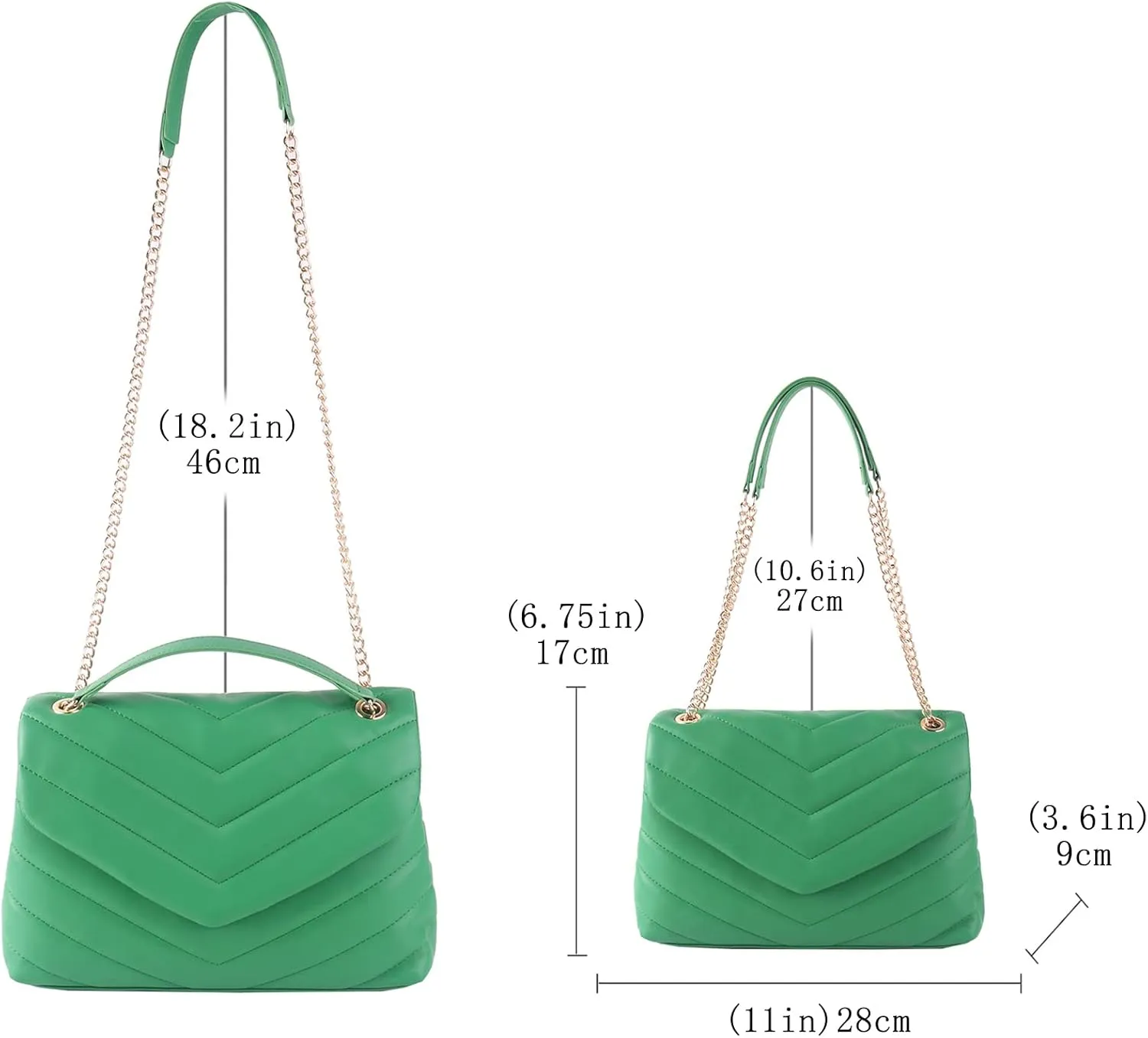 Quilted Crossbody Bag for Women, Soft Vegan Chevron Purses, Trendy Shoulder Handbags with Flap