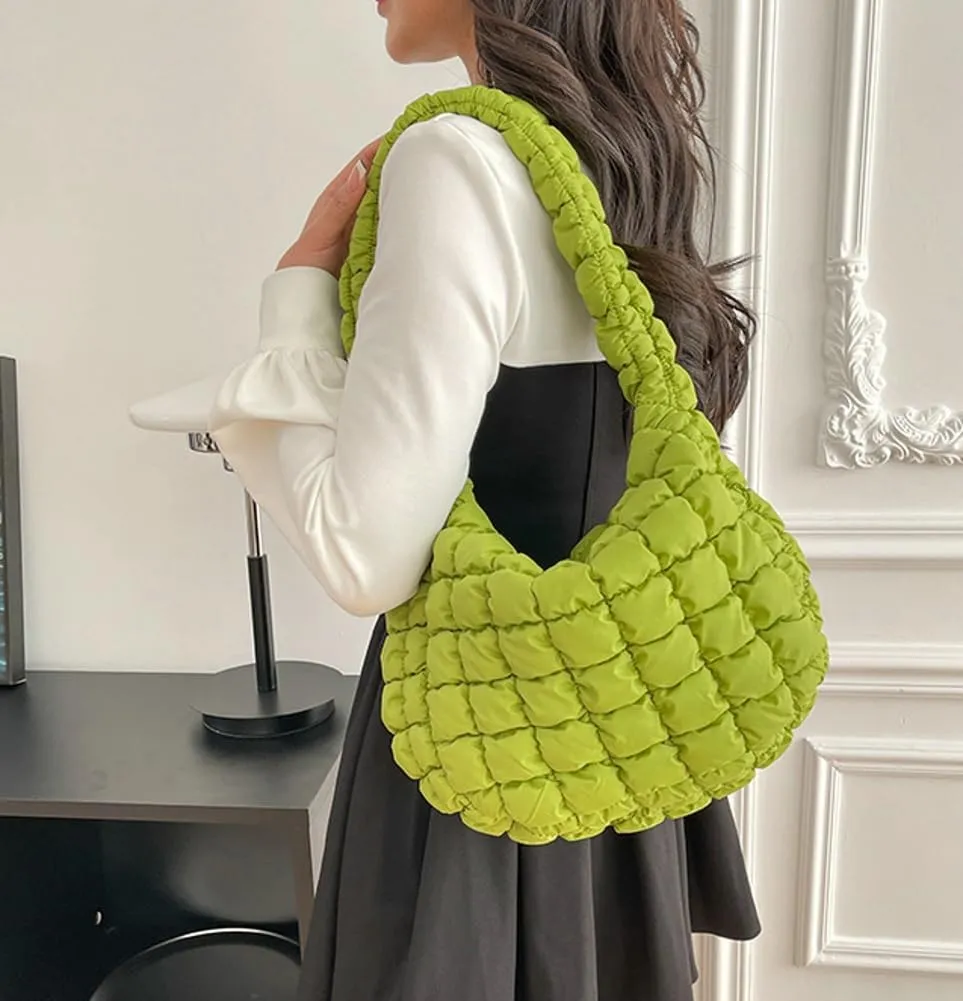 Quilted Tote Bag for Women Puffer Bag Lightweight Padding Shoulder Purse Hobo Bags Satchel Handbag Cloud Bags with Zip 2025