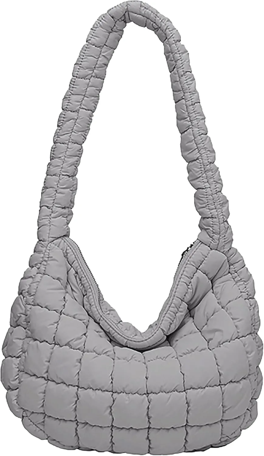 Quilted Tote Bag for Women Puffer Bag Lightweight Padding Shoulder Purse Hobo Bags Satchel Handbag Cloud Bags with Zip 2025