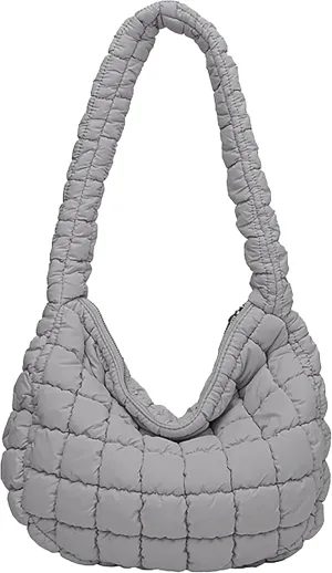 Quilted Tote Bag for Women Puffer Bag Lightweight Padding Shoulder Purse Hobo Bags Satchel Handbag Cloud Bags with Zip 2025