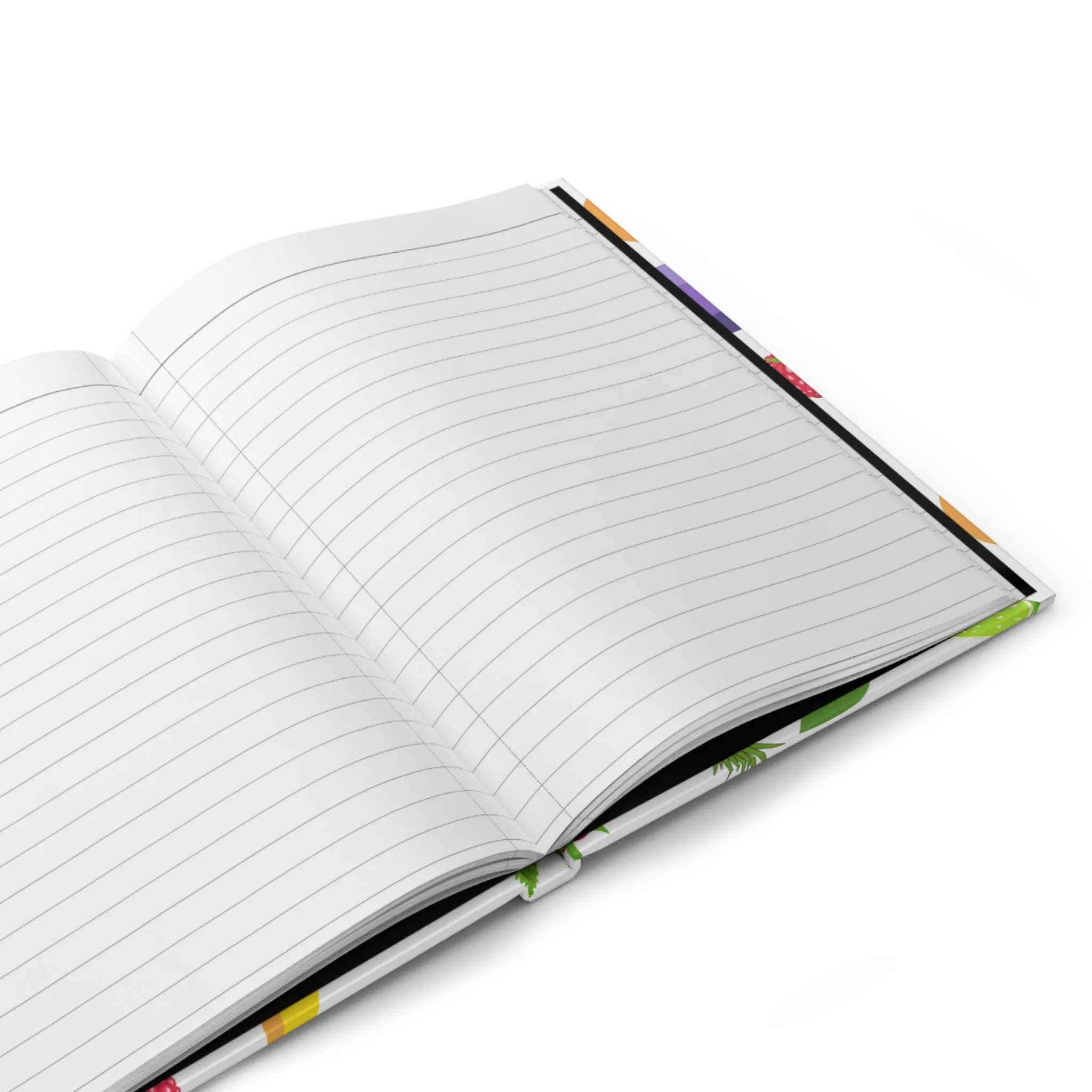 "Retro Fruit" Pattern Hard Backed Lined Journal -150 pages (75 sheets)