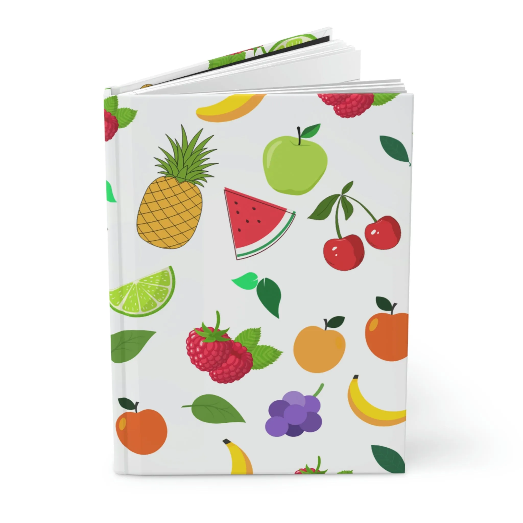 "Retro Fruit" Pattern Hard Backed Lined Journal -150 pages (75 sheets)