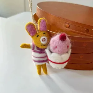 Rabbit Christmas Holiday Hanging Decoration
