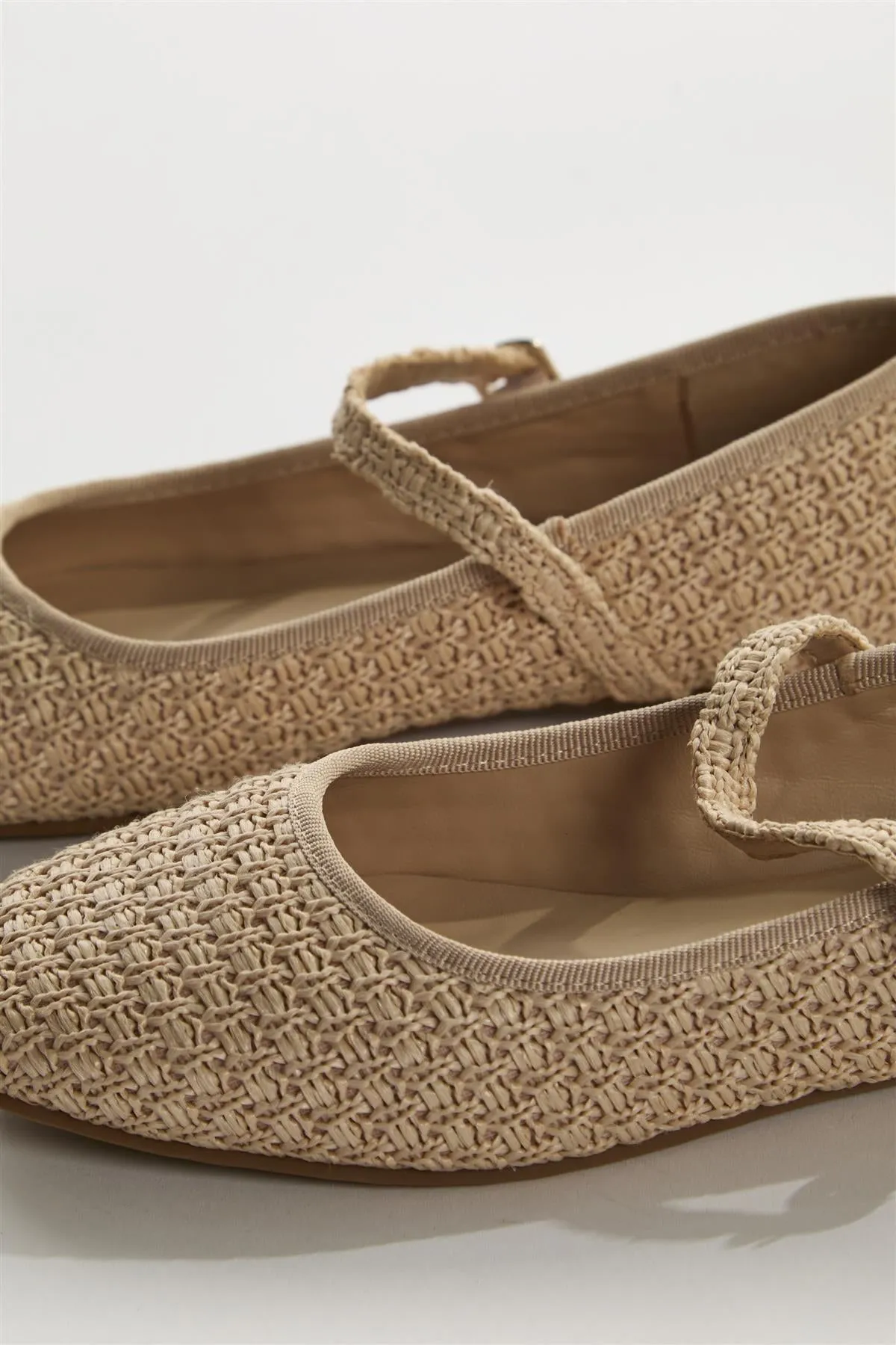 Raffia Mary-Jane Ballet-Flats