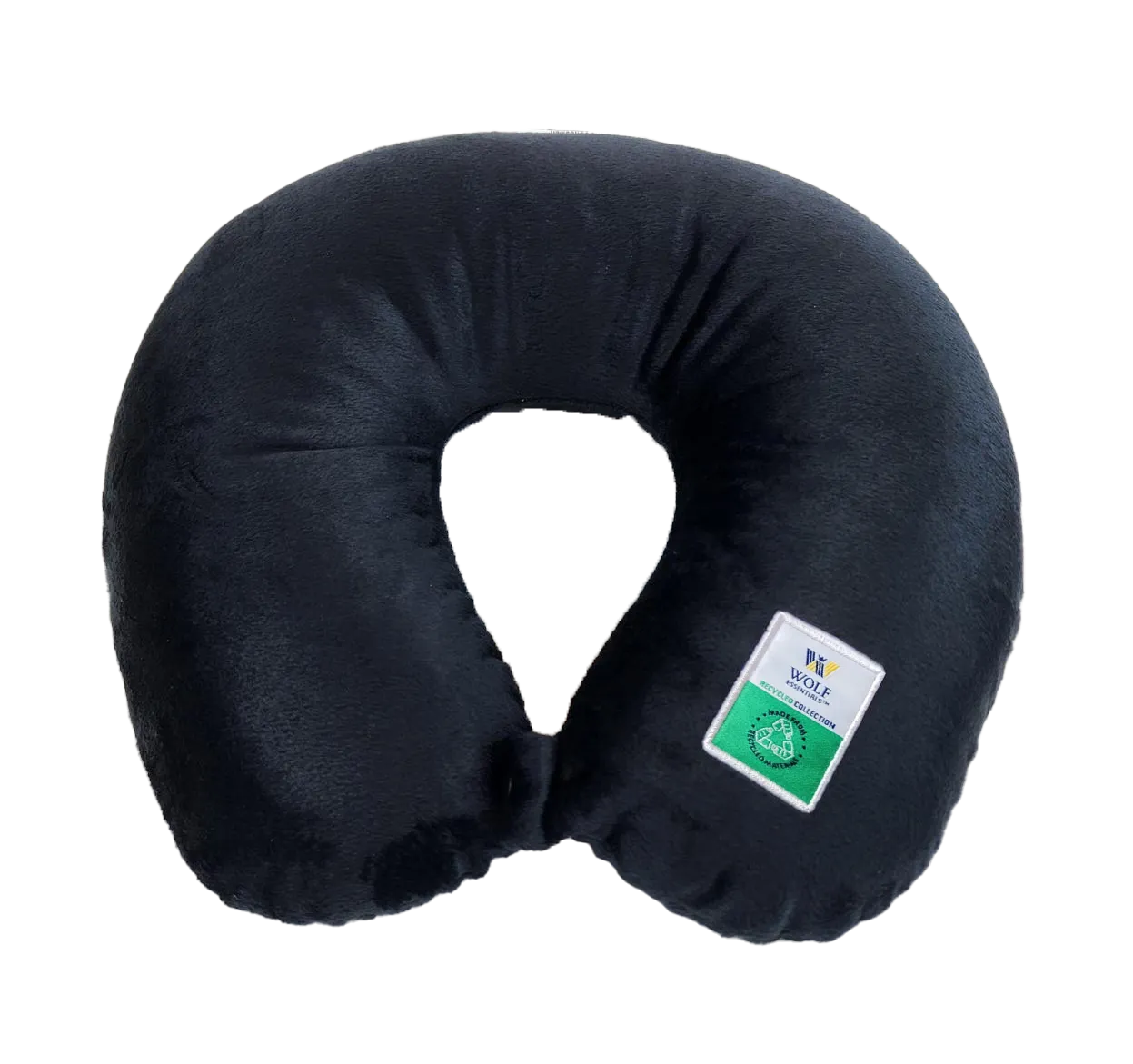 Recycled Fiber Filled Travel Neck Pillow - Adult - Solid Color - 12" x 12" - 5 Colors Available