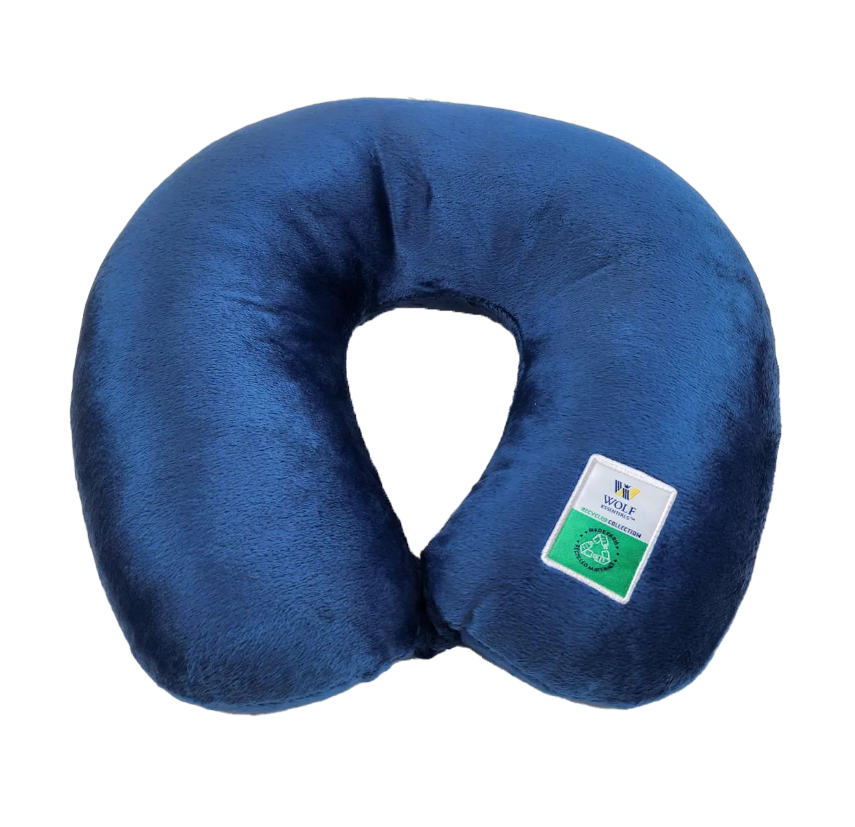 Recycled Fiber Filled Travel Neck Pillow - Adult - Solid Color - 12" x 12" - 5 Colors Available