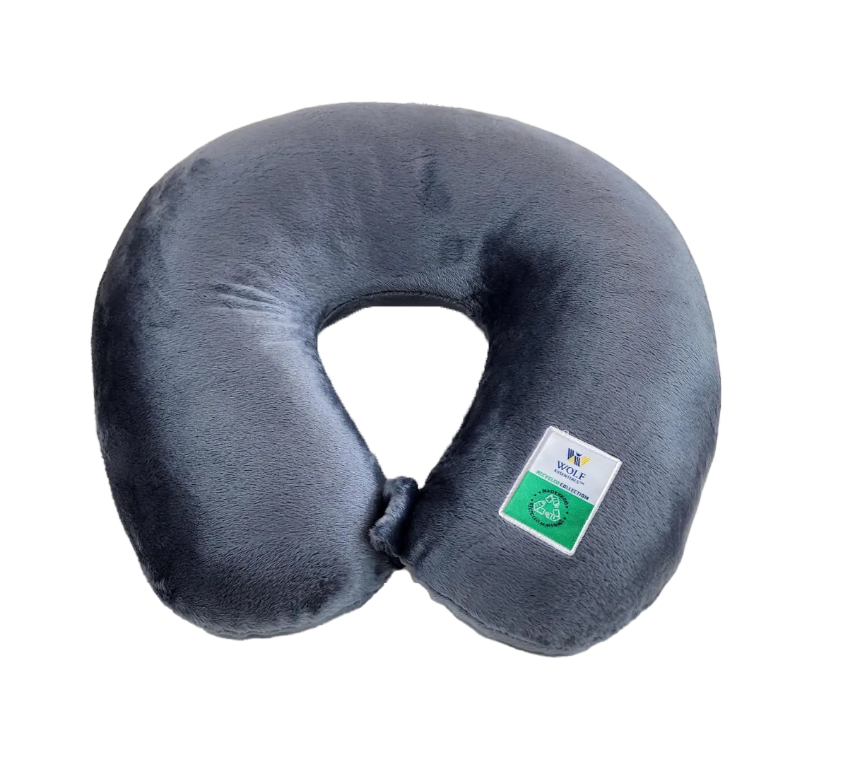 Recycled Fiber Filled Travel Neck Pillow - Adult - Solid Color - 12" x 12" - 5 Colors Available