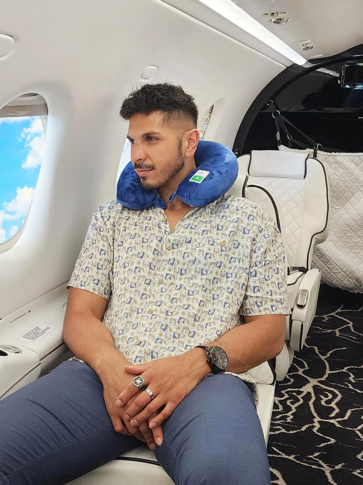Recycled Fiber Filled Travel Neck Pillow - Adult - Solid Color - 12" x 12" - 5 Colors Available