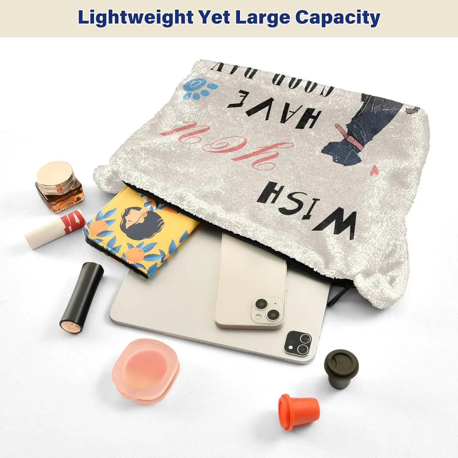 Red Beige Tricolor Premium Gray Watercolor Plush Bag, Women Handbag, Shoulder Handbag Women