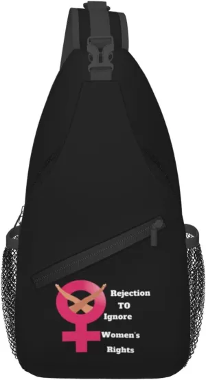 Refusing To Ignore Women's Rights Crossbody Bags For Women Men Chest Backpack Gym Shoulder Bag Travel Outdoor Sports Casual Crossbody Bags