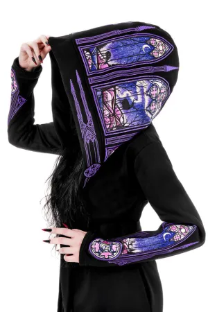 Restyle - Northern Lights - Dark Cottagecore Embroidered Oversized Hoodie