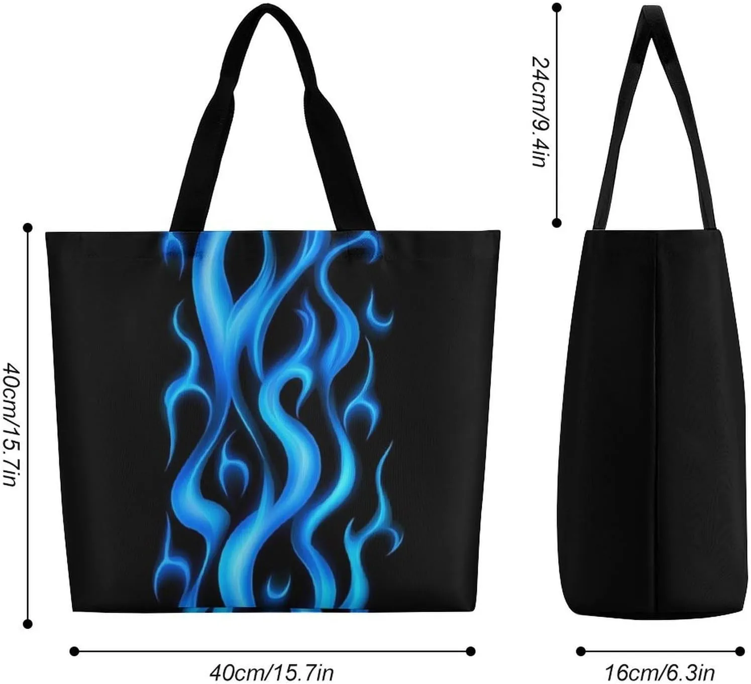 Reusable Shoulder Bag for Women, Portable Large Grocery Shopping Bags Casual Tote Bag