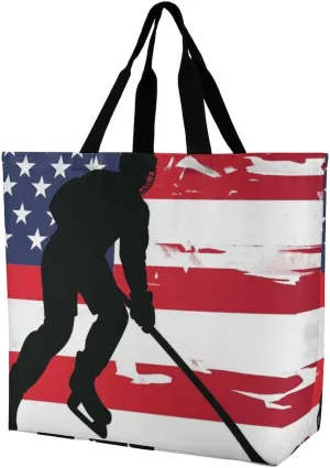 Reusable Shoulder Bag for Women, Portable Large Grocery Shopping Bags Casual Tote Bag