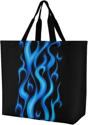 Reusable Shoulder Bag for Women, Portable Large Grocery Shopping Bags Casual Tote Bag