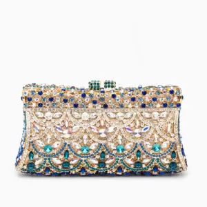 Rhinestone evening clutch bag - luxury beaded handbag for special occasions