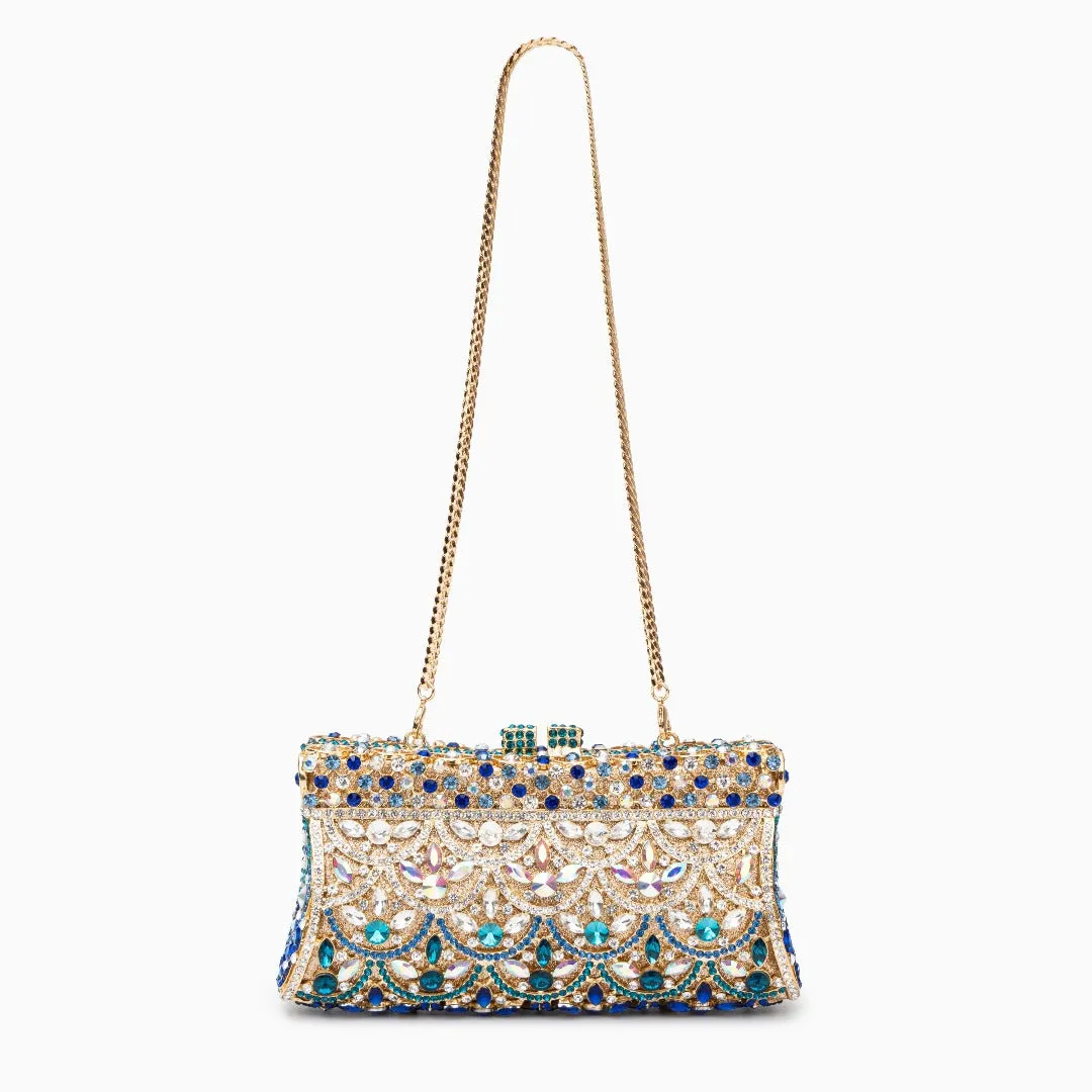 Rhinestone evening clutch bag - luxury beaded handbag for special occasions