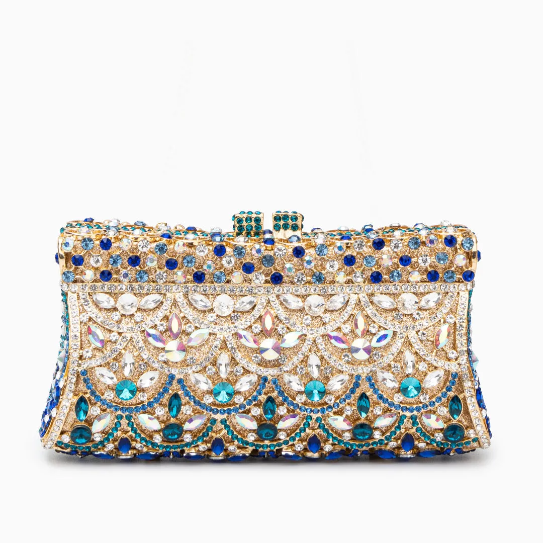 Rhinestone evening clutch bag - luxury beaded handbag for special occasions
