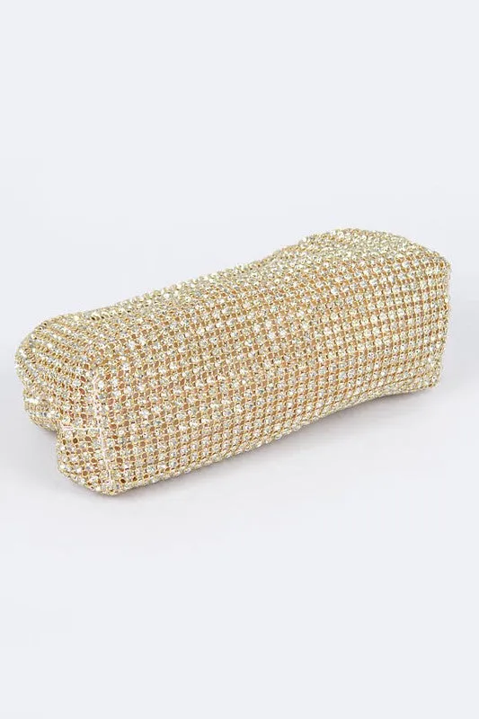 Rhinestone Mesh Soft Clutch