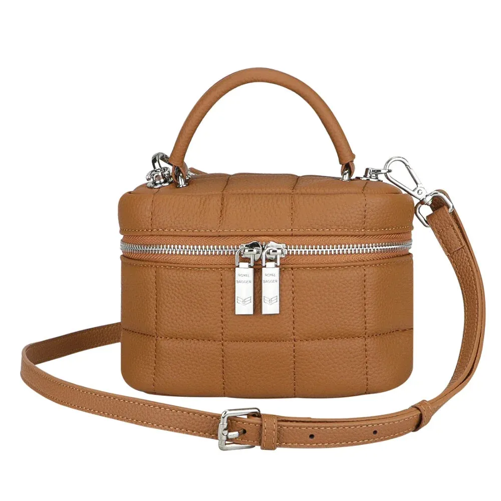 Royal Bagger Genuine Leather Women's Box Handbag, Large Capacity Storage Bags, Casual Fashionable Shoulder Crossbody Bag 1916