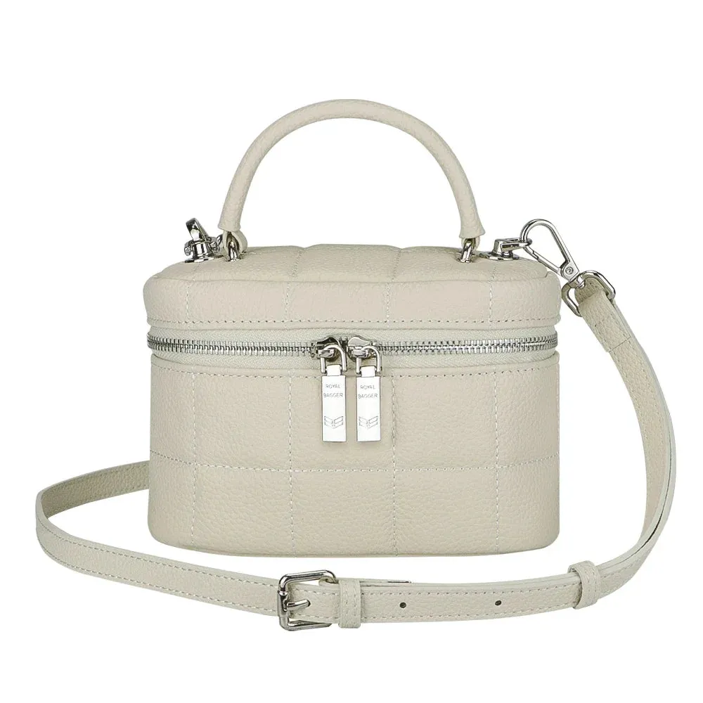 Royal Bagger Genuine Leather Women's Box Handbag, Large Capacity Storage Bags, Casual Fashionable Shoulder Crossbody Bag 1916