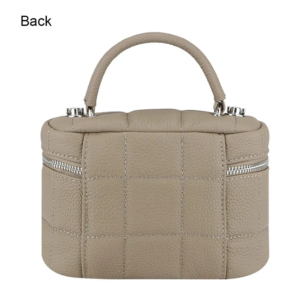 Royal Bagger Genuine Leather Women's Box Handbag, Large Capacity Storage Bags, Casual Fashionable Shoulder Crossbody Bag 1916