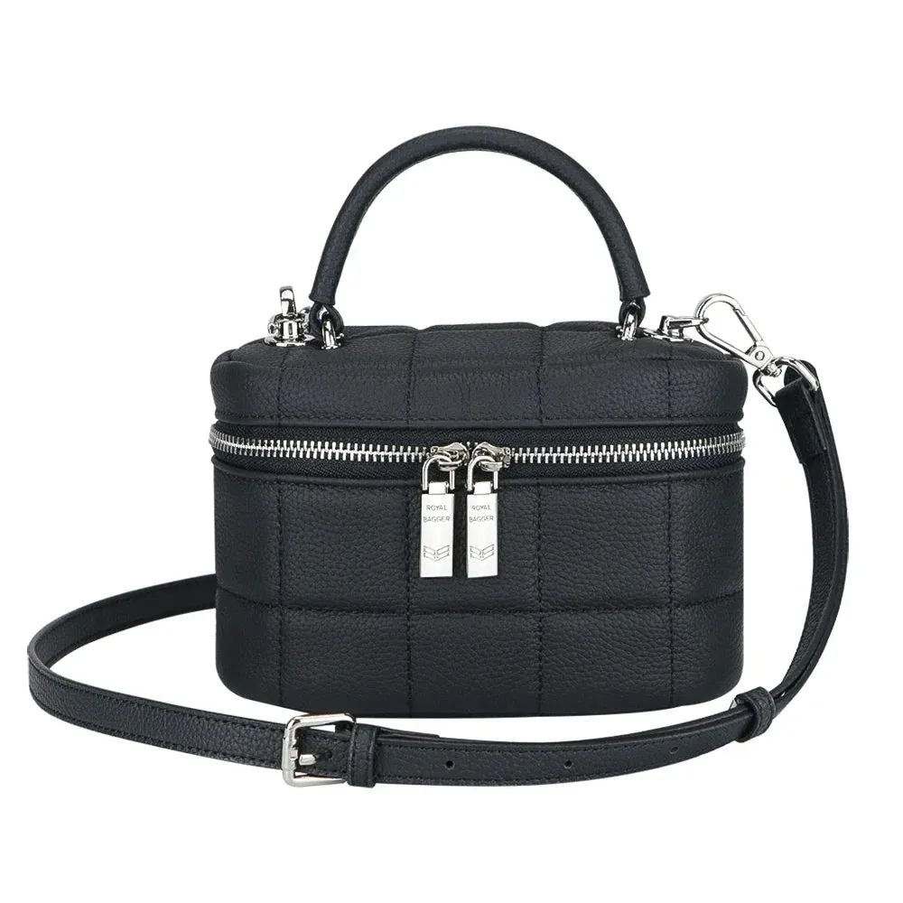 Royal Bagger Genuine Leather Women's Box Handbag, Large Capacity Storage Bags, Casual Fashionable Shoulder Crossbody Bag 1916