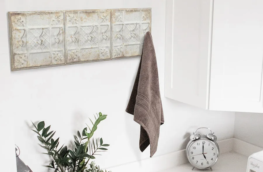 Rusted Patina Triple Ceiling Tile Hooks, Pick Your Color