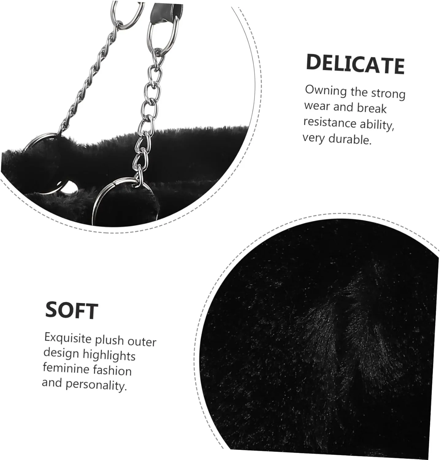 SAFIGLE Handbag Plush Bag Outdoor Carry Bag Plush Tote Bag Plush Leisure Bag Plush Shoulder Bag Winter Tote Bag