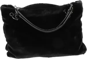 SAFIGLE Handbag Plush Bag Outdoor Carry Bag Plush Tote Bag Plush Leisure Bag Plush Shoulder Bag Winter Tote Bag