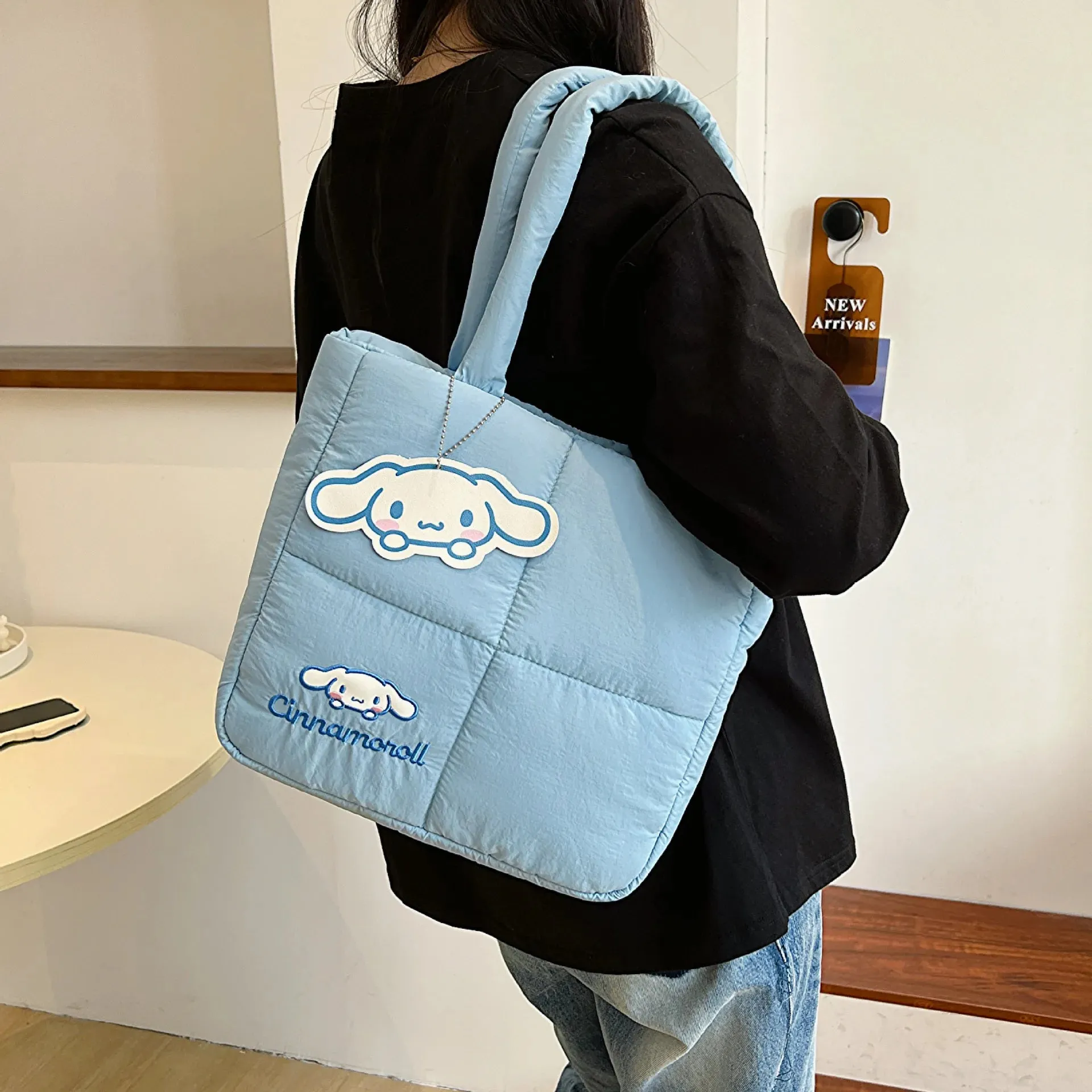 Sanrio Cinnamoroll Puffer Shoulder Bag | Puffy Tote Bag