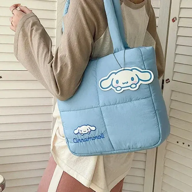 Sanrio Cinnamoroll Puffer Shoulder Bag | Puffy Tote Bag