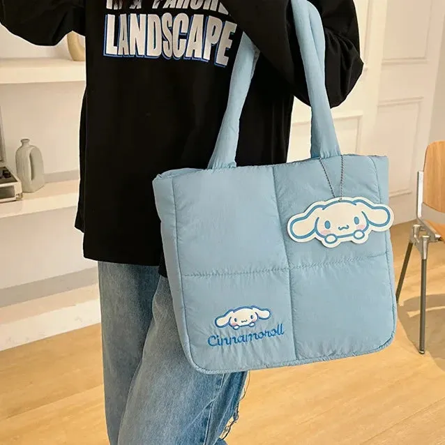 Sanrio Cinnamoroll Puffer Shoulder Bag | Puffy Tote Bag