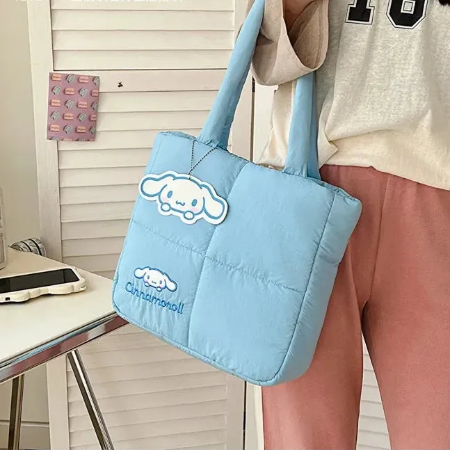 Sanrio Cinnamoroll Puffer Shoulder Bag | Puffy Tote Bag
