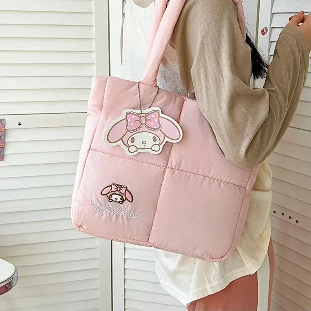 Sanrio My Melody Puffer Shoulder Bag | Puffy Tote Bag