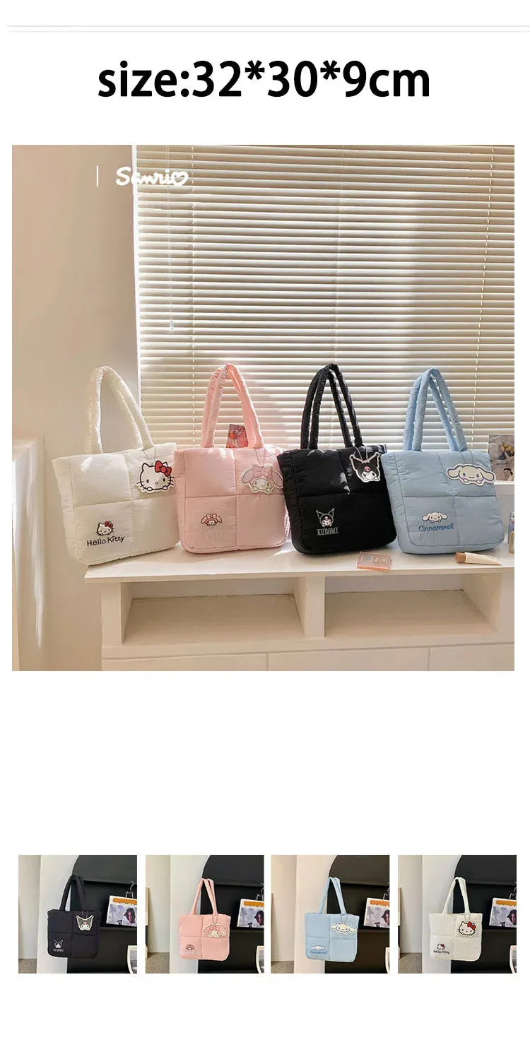 Sanrio My Melody Puffer Shoulder Bag | Puffy Tote Bag