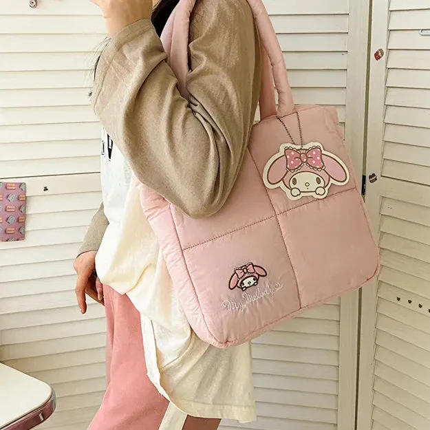 Sanrio My Melody Puffer Shoulder Bag | Puffy Tote Bag