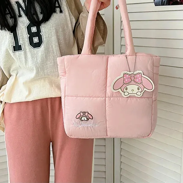 Sanrio My Melody Puffer Shoulder Bag | Puffy Tote Bag