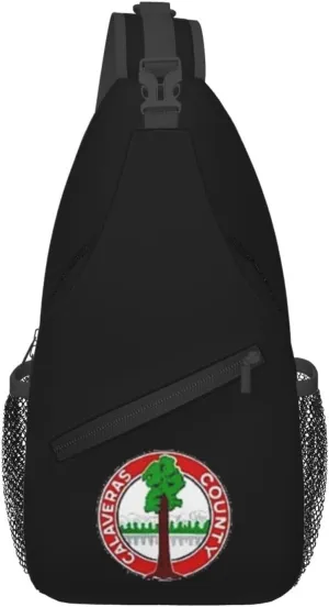 Seal Of Calaveras County, California Crossbody Bags For Women Men Chest Backpack Gym Shoulder Bag Travel Outdoor Sports Casual Crossbody Bags