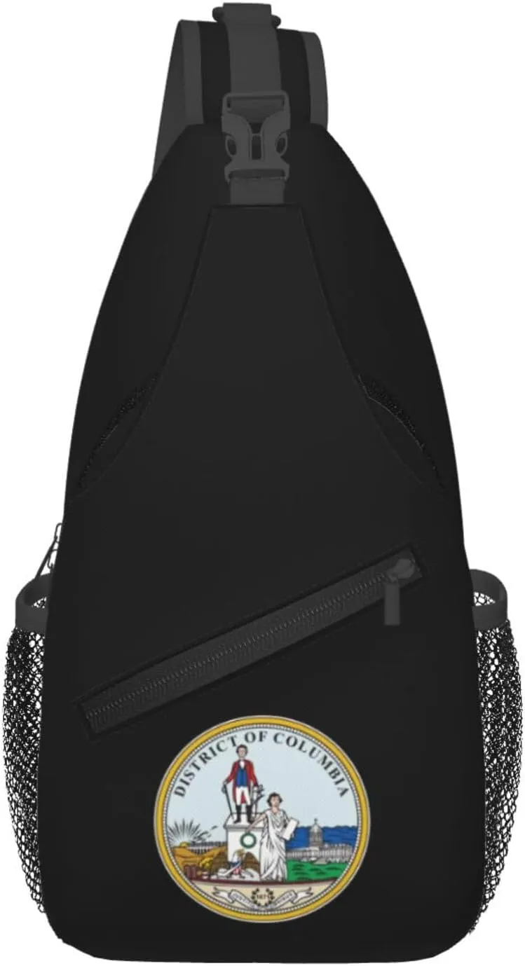 Seal Of The District Of Columbia Crossbody Bags For Women Men Chest Backpack Gym Shoulder Bag Travel Outdoor Sports Casual Crossbody Bags
