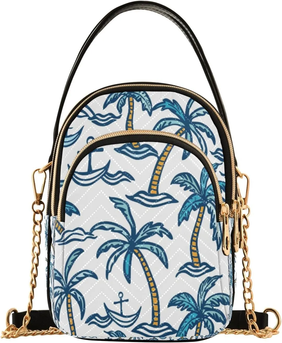 senya Tropical Spear 1 Crossbody Handbags for Women Casual Leather Shoulder Phone Purse
