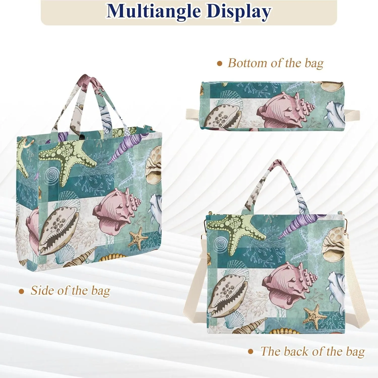 Shepherd Dog Cute Shoulder Tote Women Beach Travel Tote Aesthetic Purses Tote Bag with Pockets